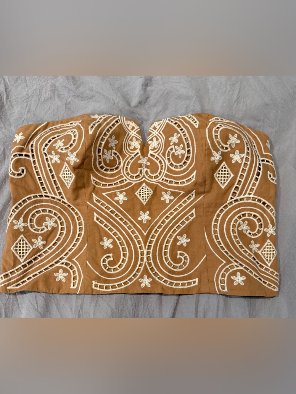NWT Express Embroidered Strapless Bustier Corset Top M $98